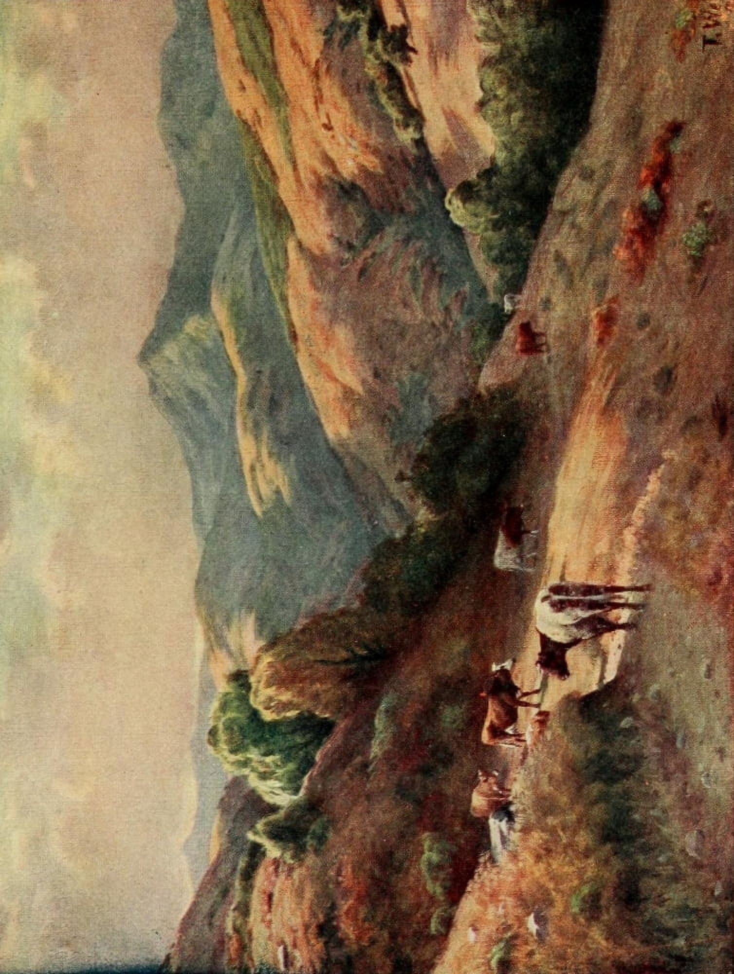 On Sunset Highways 1921 Mt Tamalpais California Canvas Art - Thaddeus Welch (18 x 24)