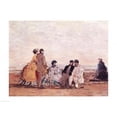 thumbnail image 1 of On The Beach at Trouville C.1865 Poster Print by Eugene Louis Boudin - 36 x 24 in. - Large, 1 of 1