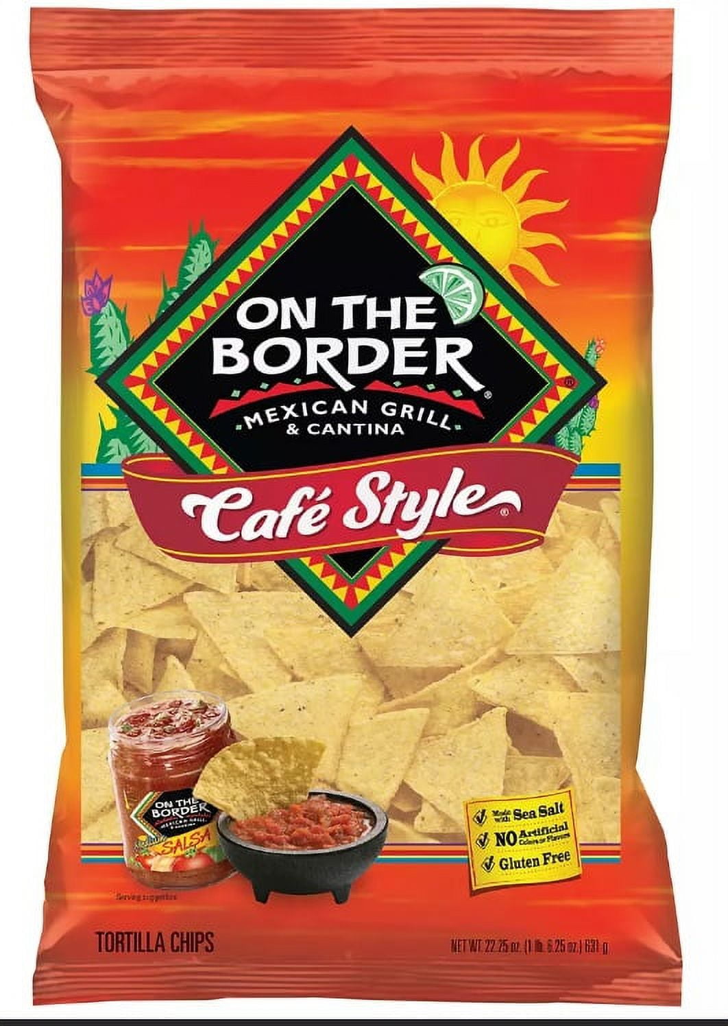  On The Border Cafe Style Tortilla Chips, 11 Ounce (Pack of 3)  : Everything Else