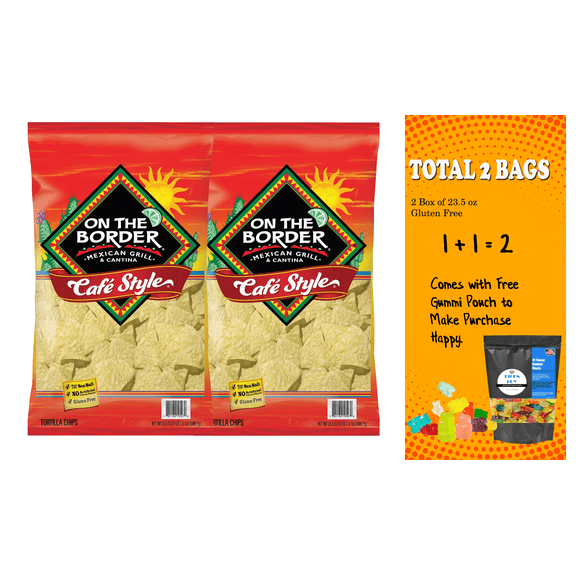 On The Border Cafe Style Tortilla Chips, Gluten-Free, 23.5 oz. 2pk