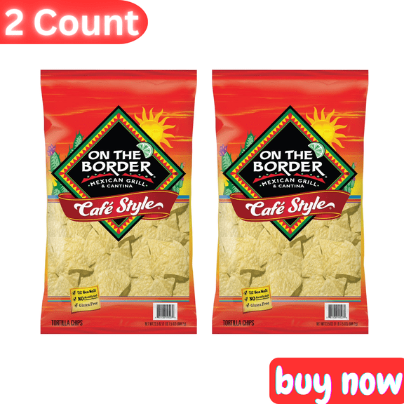 On The Border Cafe Tortilla Chips, 23.5 oz.