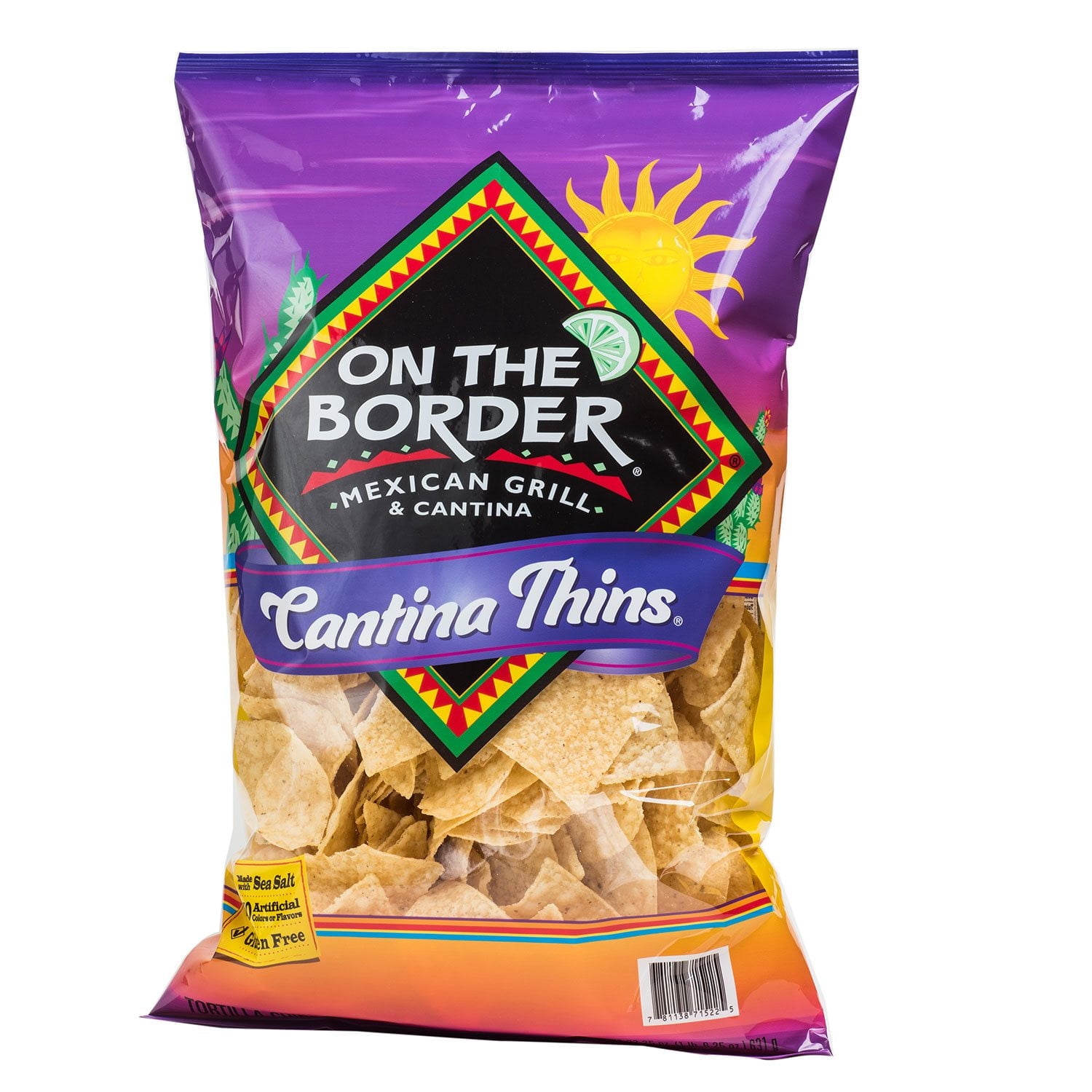 On The Border® Cantina Thins® Tortilla Chips 24 oz. Bag