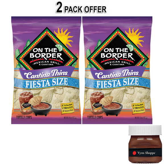 On The Border Cantina Thins Tortilla Chips, Gluten-Free, Fiesta Size, 15 oz