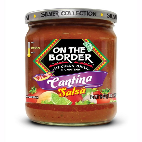 On The Border Medium Cantina Salsa, Gluten-Free, 16 oz Jar