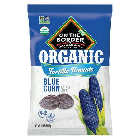On The Border Organic Blue Corn Tortilla Rounds, Gluten-Free, 11 oz Bag