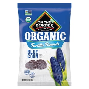 On The Border Organic Blue Corn Tortilla Rounds, Gluten-Free, 11 oz Bag