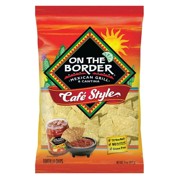 On The Border Tortilla Chips Café Style, 3-Pack 11 oz. Bags
