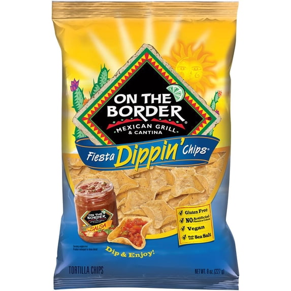 On The Border Tortilla Chips Fiesta Dippin' Chips, 3-Pack 8 oz. Bags