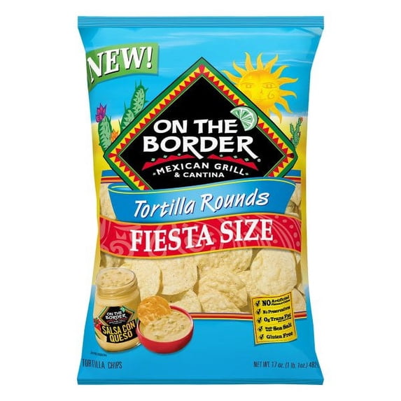 On The Border® Tortilla Rounds Fiesta Size Tortilla Chips 17 oz. Bag