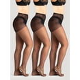 thumbnail image 1 of On the Go Women's Day Sheer Pantyhose (3 Pair Pack, Jet Black, Size L - Prev. Q), 1 of 5