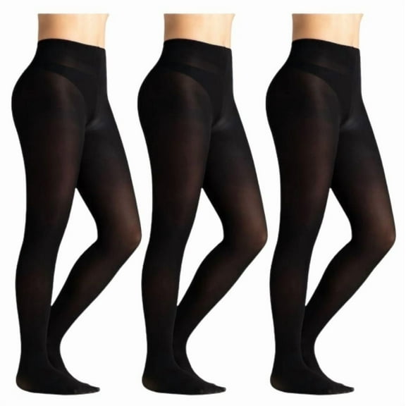 On The Go Women's Classic Tights Large Black (3 Pair Pack)