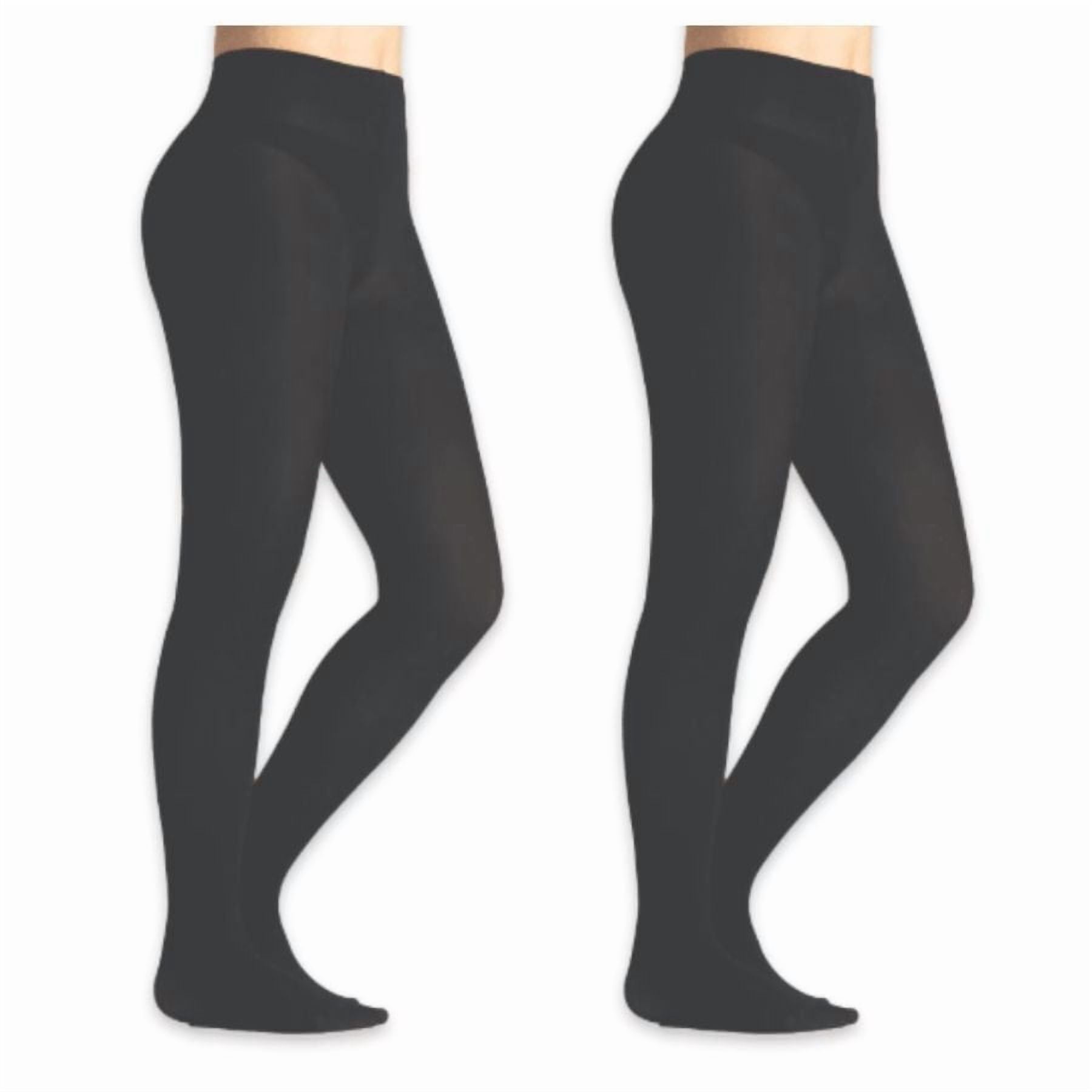 On The Go Footed Classic Opaque Tights Medium Grey ( 2 Pair Pack)