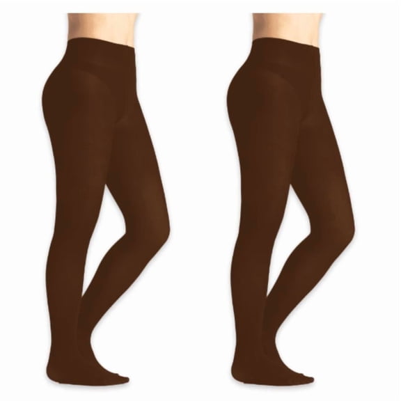 On The Go Women's Classic Tights XL Brown (2 Pair Pack)