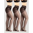 thumbnail image 1 of On The Go Light Support Women's Pantyhose ( 3 Pair Pack, Off Black, Size L), 1 of 1