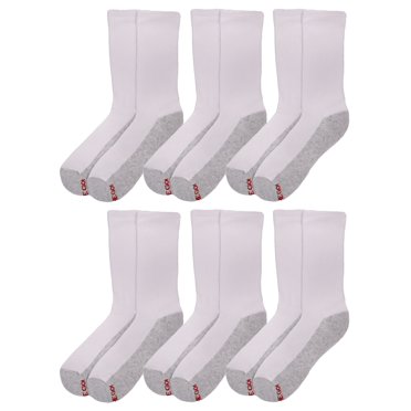 CC Men’s Athletic Work Crew Socks – 3 To 12 Pairs – Cotton Blend – Size 9-13 – White
