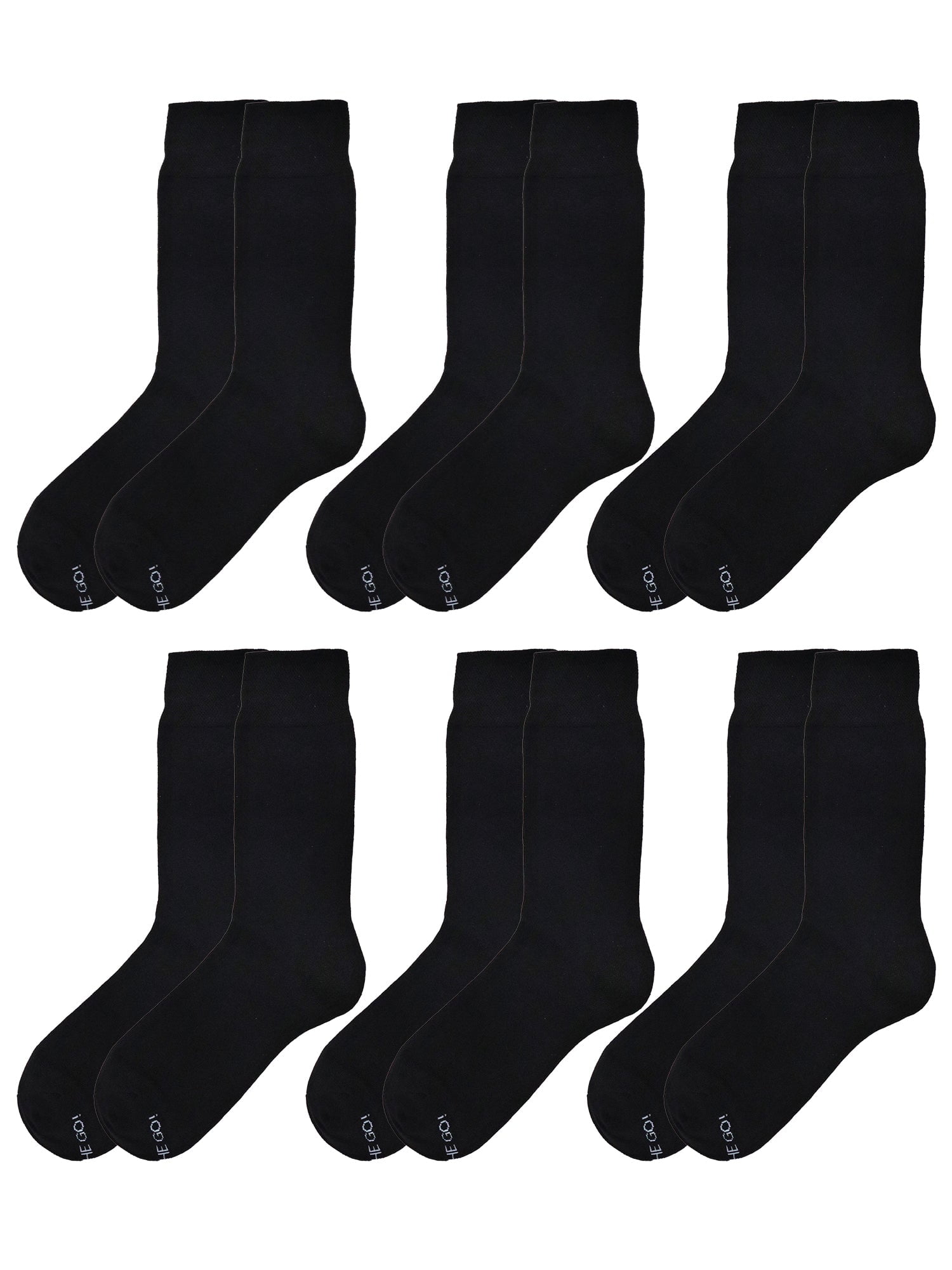 On The Go Men Dress Socks Lightweight Cotton Crew Moisture Wicking