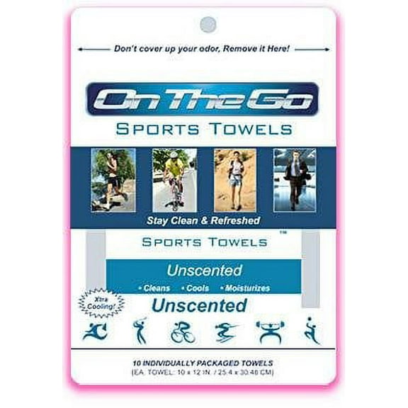 On The Go Towels, Unscented, 10 ct.