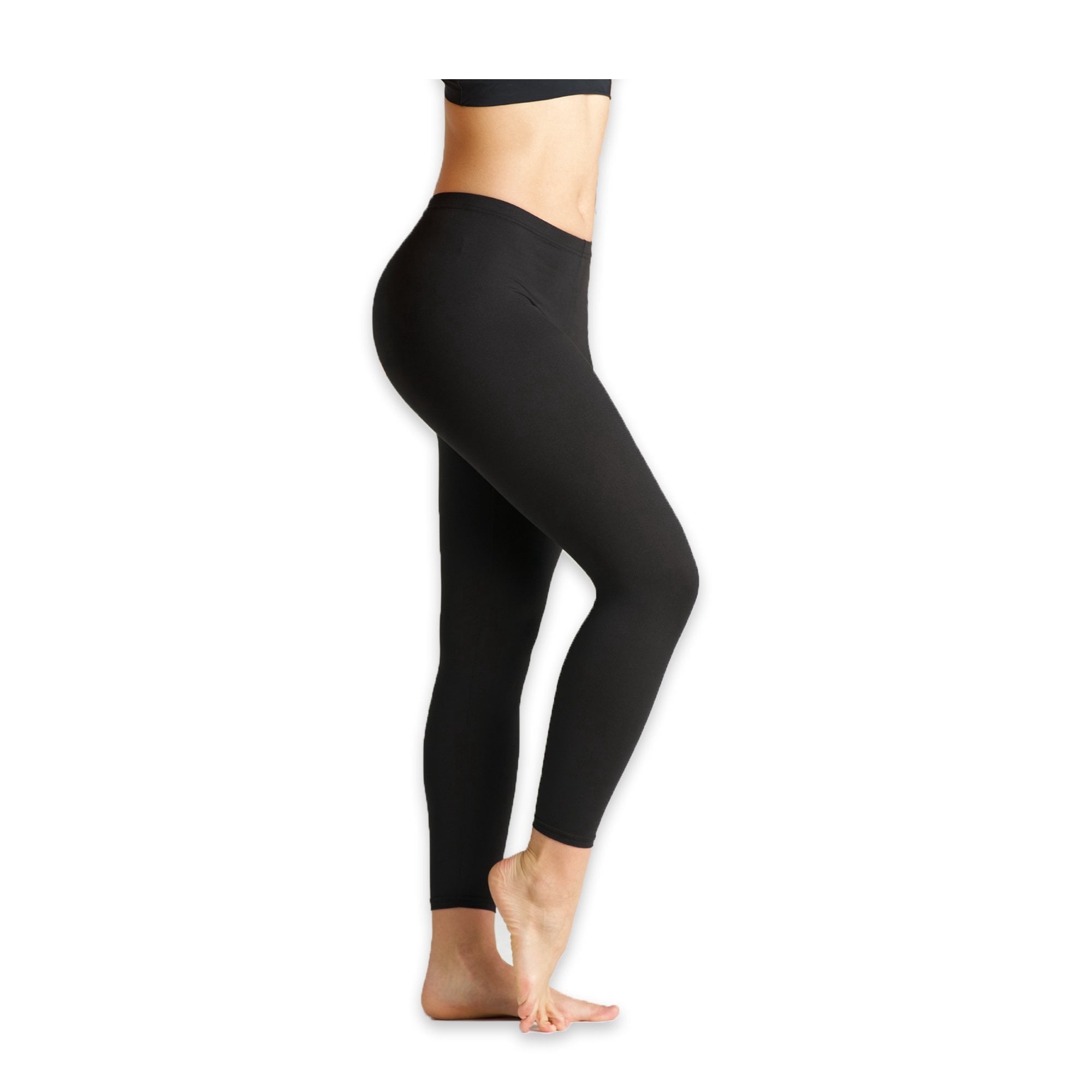 On the Go Women’s SuperSoft Buttery Soft Leggings (1 Pair, Black, Size S-M)