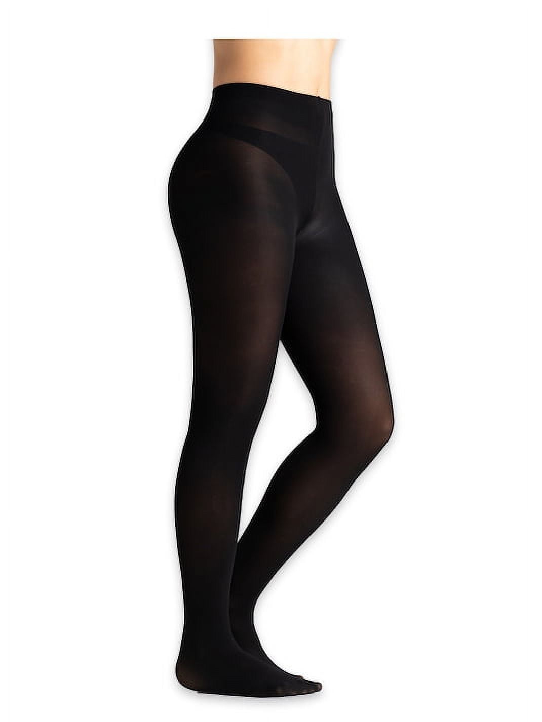 Women's Tights - Opaque Black Tights - LOVALL
