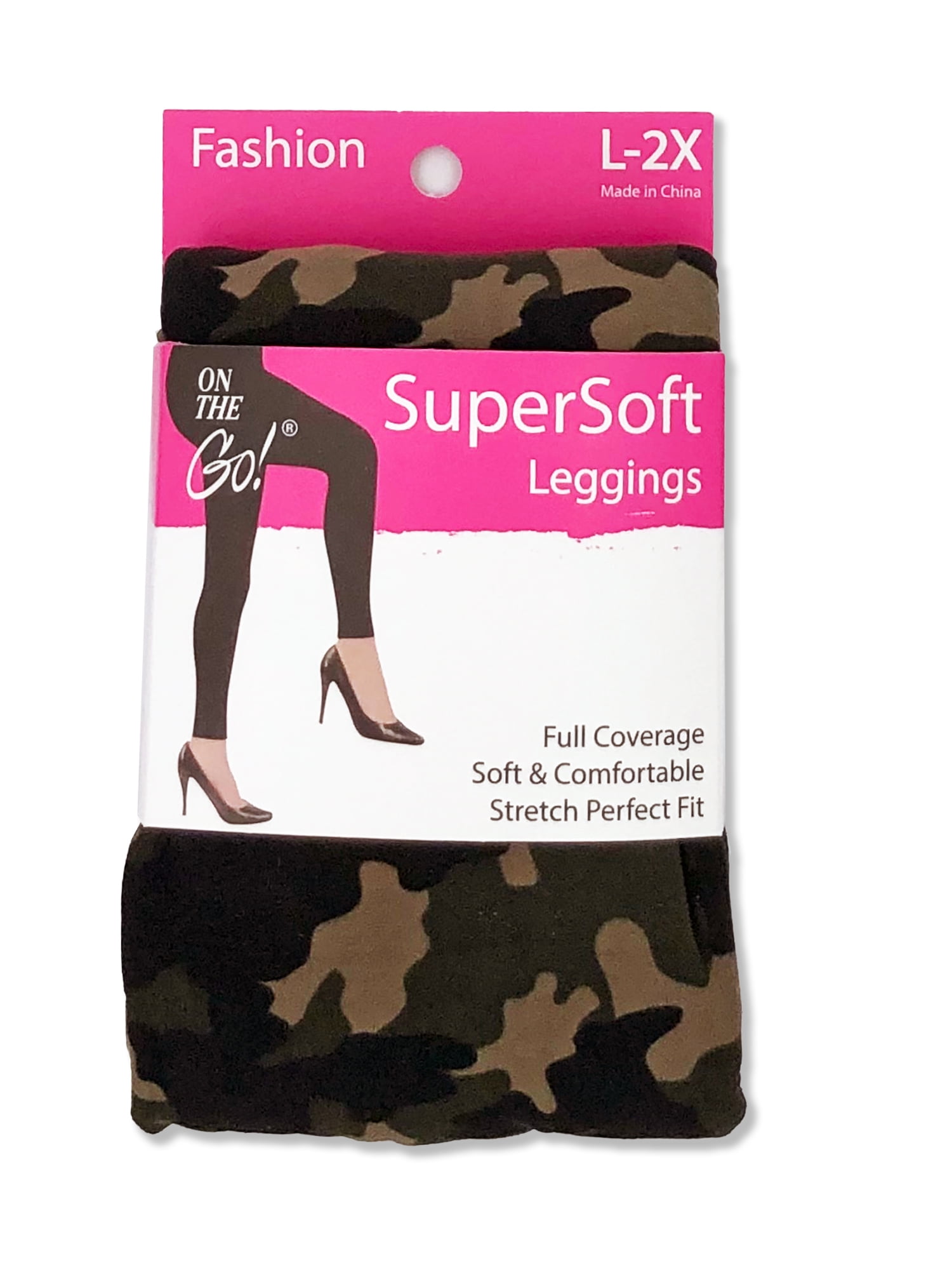 On The Go Women's Full Length Brushed SuperSoft Fashion Leggings, 3 Pack