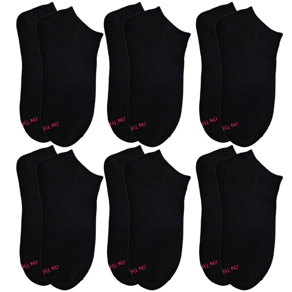 On The Go Women's Supersoft Socks (6 Pair Pack, Black)