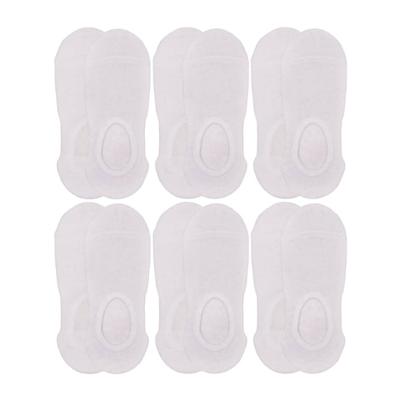 On The Go Women's MicroFiber Footies (6 Pair Pack, White)