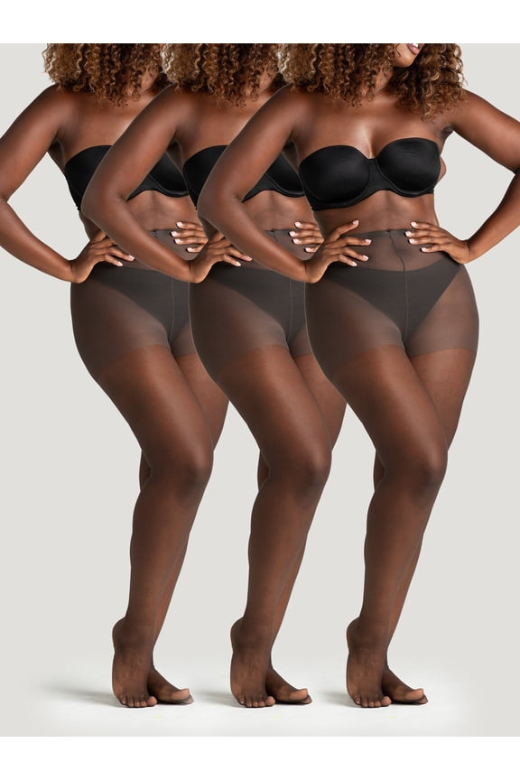 On The Go Womens Ultra Sheer Pantyhose, 3 Pack