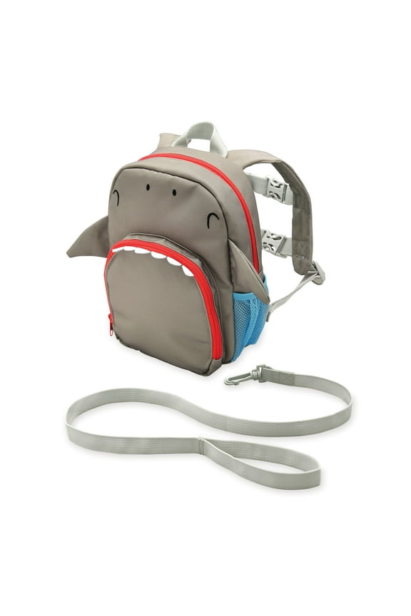 On The Goldbug Shark Character Backpack Harness with Removable Tether