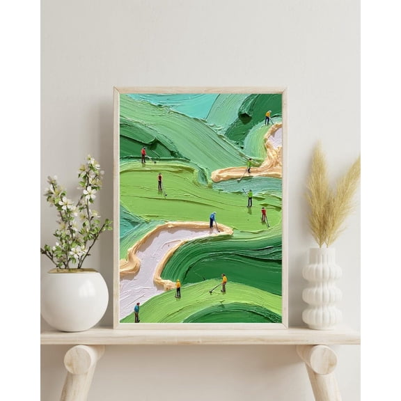 On The Golf Course Werner Bronkhorst Style Graphic Poster Unframed Paper Print