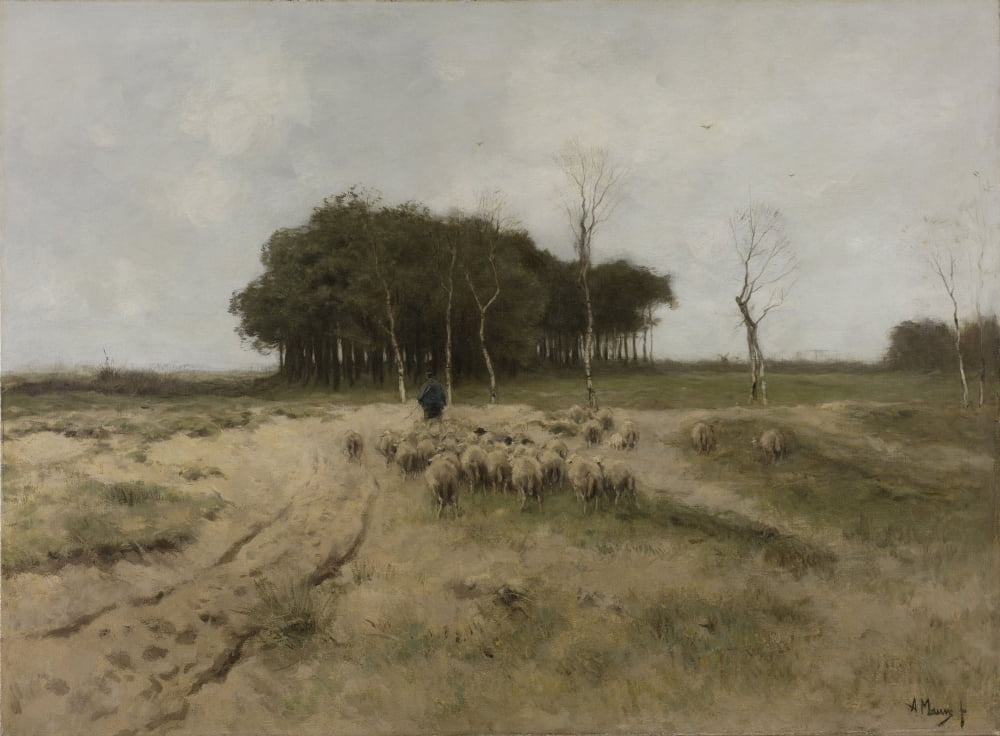 On The Heath Near Laren Canvas Art - (24 x 18)