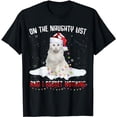 thumbnail image 1 of On The Naughty List And I Regret Nothing Cat Christmas T-Shirt, 1 of 3
