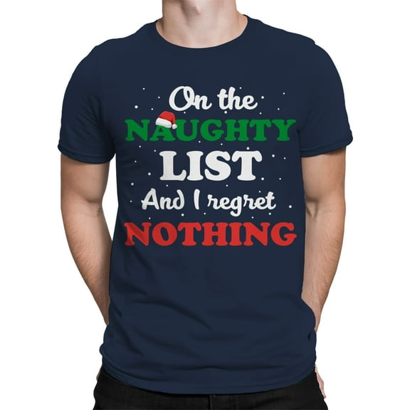 On The Naughty List Christmas T-Shirt Men
