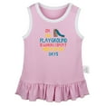 thumbnail image 1 of On The Playground Is Where I Spent Most of My Days Funny Dresses For Baby, Newborn Babies Skirts, Infant Princess Dress, 0-24M Kids Graphic Clothes (Pink Sleeveless Dresses, 18-24 Months), 1 of 4