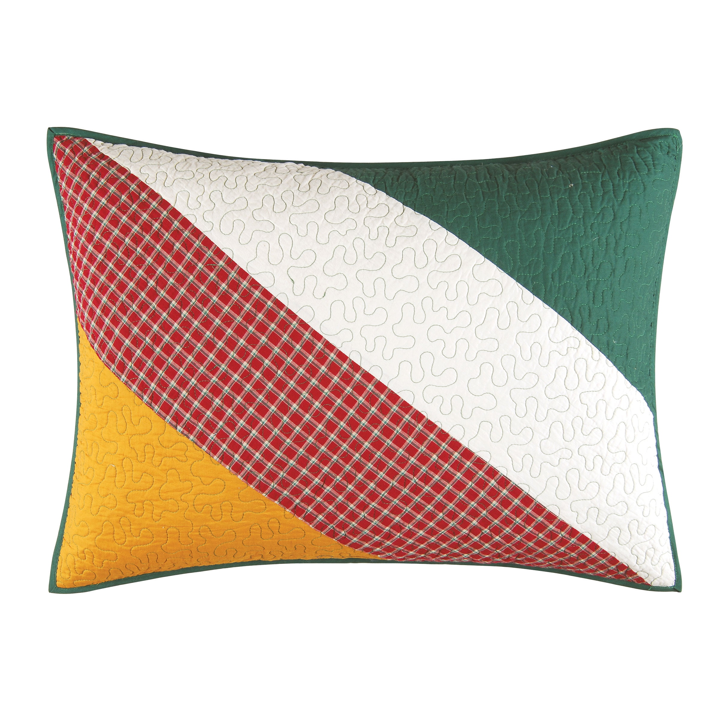 Patchwork Chevron Cotton Standard Sham in Multicolor