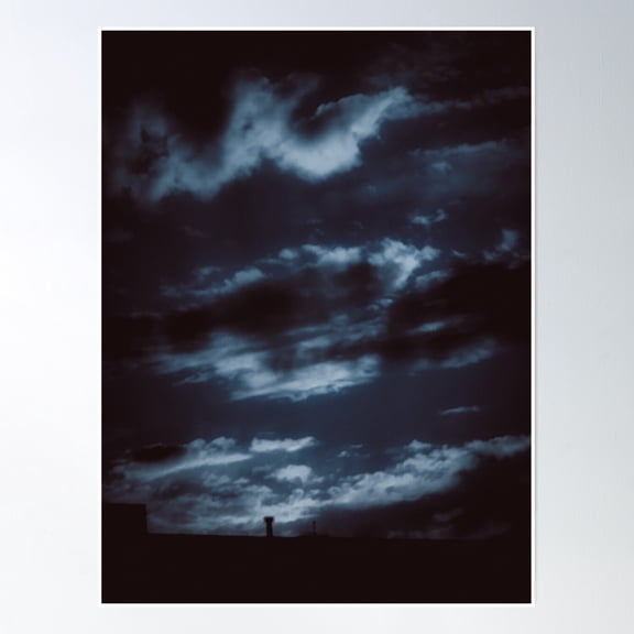 On The Road Cloudy Day Dazecore Dark Grunge Aesthetic Poster Wall Art, Modern Wall Decor, 8x12 UNFRAMED