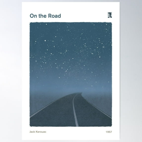 On The Road, Jack Kerouac Literary Art For Readers And Writers. Poster Wall Art, Modern Wall Decor For Living Room Bedroom, 16x24 UNFRAMED