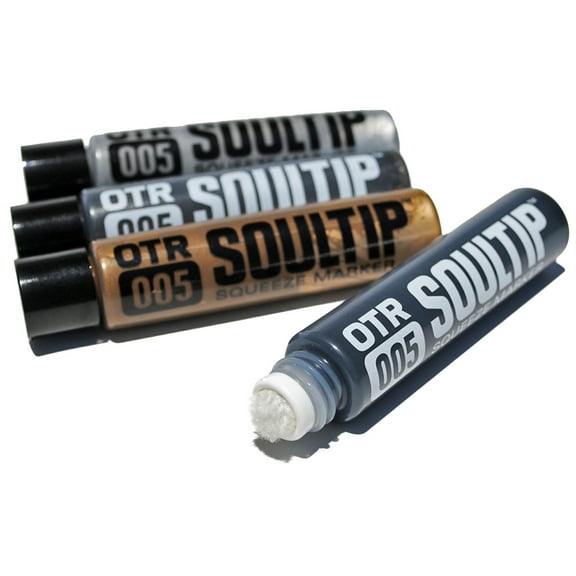 On The Run .005 Soultip Permanent Paint Squeeze Marker, Metallic, 4 Count