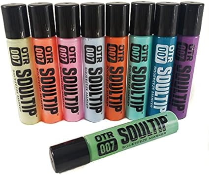 On The Run Soultip Permanent Paint Mini Squeeze Markers, 10mL