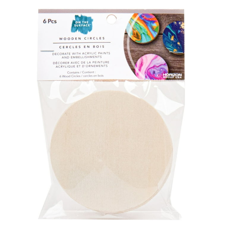 Fuyit Natural Wood Slices 25 Pcs 3.1-3.5 inches Unfinished Wood Craft Kit  Wood Circles