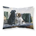 thumbnail image 1 of On The Tailgate Labrador and Springer Spaniel Fabric Standard Pillowcase, 1 of 2