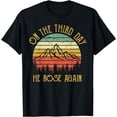 thumbnail image 1 of On The Third 3rd Day He Rose Again Vintage Christian Easter T-Shirt, 1 of 4