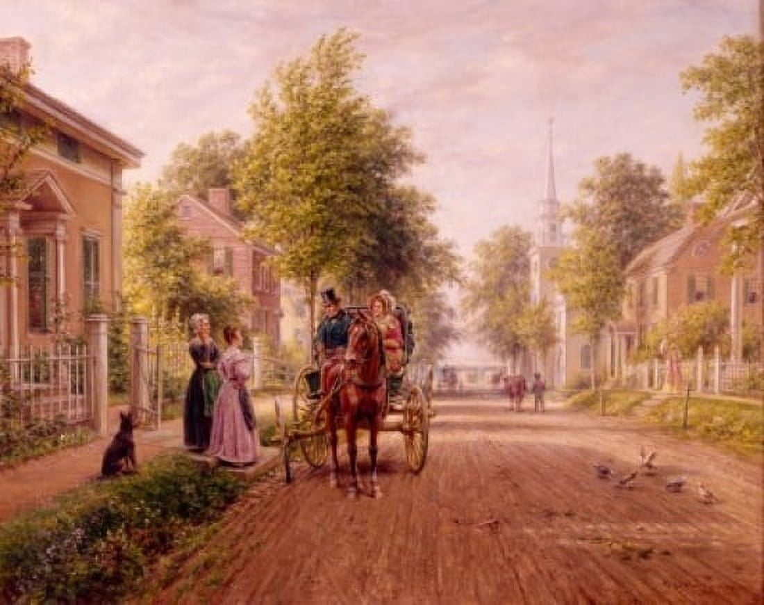 On The Way To Town Naraganset Bay by Edward Lamson Henry (1841-1919) Canvas Art - Edward Lamson Henry (24 x 36)