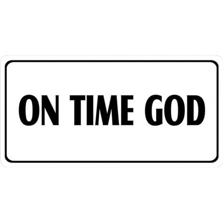 On Time God Photo License Plate