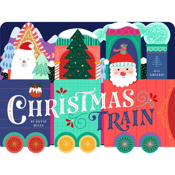 On-Track Learning Christmas Train, (Board Book)