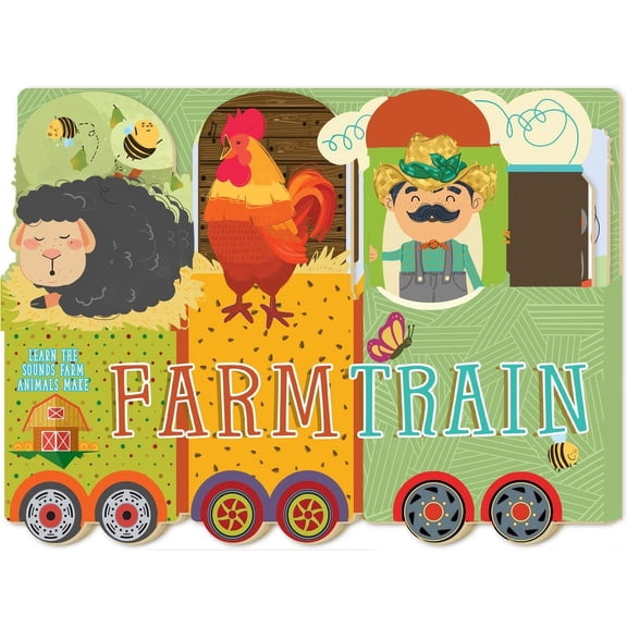 On-Track Learning Farm Train, (Board Book)