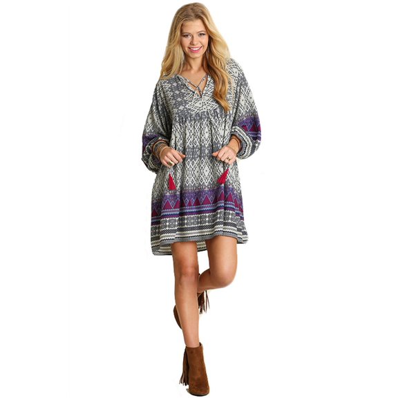 On Trend Women’s Casual Summer Beach Floral Sundress 3/4 Sleeve Dress or Tunic Top