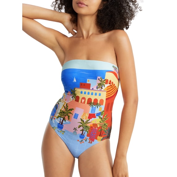 On Vacation Bandeau Underwire One-Piece DD-Cups Swimsuit