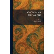 On Various Occasions, Hardcover