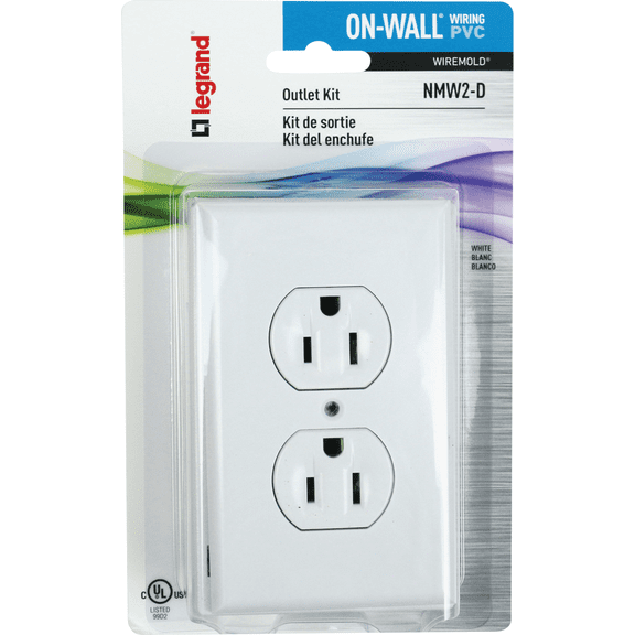 On-Wall PVC Outlet Box Kit - Single Pack  Home & Garage Storage, Stackable Design