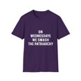 thumbnail image 1 of On Wednesdays We Smash The Patriarchy Feminist | Gym | Brunch | Feminist Unisex Softstyle T-Shirt, 1 of 4